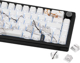 PBT White Keycaps, Shine through Custom Keyboard Keycaps Model