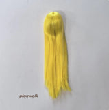 Female Long Straight Wig Golden Yellow Soldier 1/6 Action Figure Model for 12'' Model