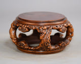 Small Wooden Carved Figurine Display Base Pedestal Stand Sculpture Stability Model