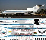 V1 Decals Boeing 727-100 Lloyd Aereo Boliviano (LAB) for 1/144 Airfix Model Kit Model