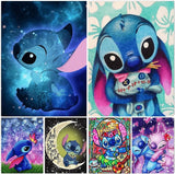 6 Pack Santiway Stitch 5D Diamond Painting Kits - DIY Anime Crystal Art Model