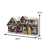 Little Winter House Hut Model 821 Pieces Good Quality Bricks Building Blocks Kit Model
