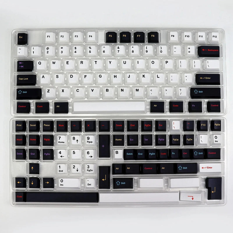 KBDiy PBT Keycaps Retro Colorway Cherry Profile 140-Key EN/KR Set Model