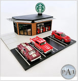 1:64 Scale DIY Coffee Shop Diorama Kit Unassembled Miniature Model Scene Display Model