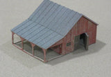 Small Barn O S HO N or Z Scale Building Scenery Kit White & Paintable! Model