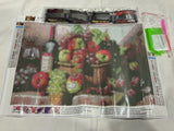 5D DIY Diamond Art Painting, Embroidery Kit Craft Vintage Kitchen Wine Fruit Model
