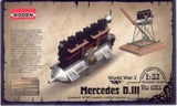 Roden 623 WW1 German MERCEDES D.III 160 H.P. Aircraft Engine model kit 1/32 Model