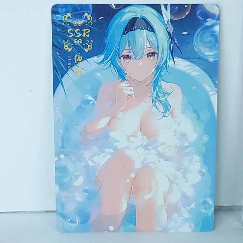 Eula Bath SSR Premium Waifu Card Anime Girl Wall Art Oversized Board A5 Model