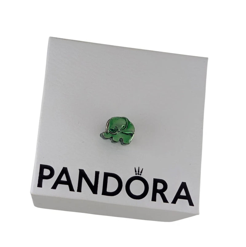 794901C01 NEW 100% Authentic PANDORA 925 Ale Silver Green Elephant Mini Charm Charms