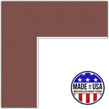 ArtToFrames Custom Brown Brique Picture Photo Frame Mat Matting Board LG Model
