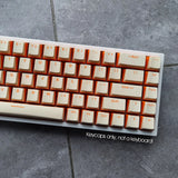 Cheese Yellow PBT Double Shot Pudding Keycaps Set OEM for Mechanical Keyboards Model