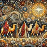 Pilgrimage Diamond Painting Kits for Adults, 5D Camel Caravan Diamond Art for Be Model