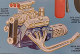 MPC 1967 GTO Pontiac 1/25 6.6 400 Motor Engine Chrome Blower Long Tube Headers Model
