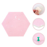 Hexagon Pink Felt Board Reusable Starry Sky DIY Photo Wall Decoration Model