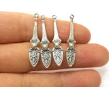 6 Pcs Dangle Arrow Charms Antique Silver Plated Double sided jewelry accessories Charms