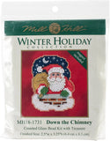 MILL HILL Winter ORNAMENTS Beaded Cross Stitch Kit DOWN THE CHIMNEY Santa Model
