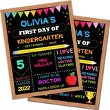 First & Last Day of School Board, 11x14 Inch Double Sided Back to School Sign fo Model