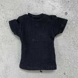 MO-SL-BK: 1/12 Black T-Shirt for 6" slim action figure body Model