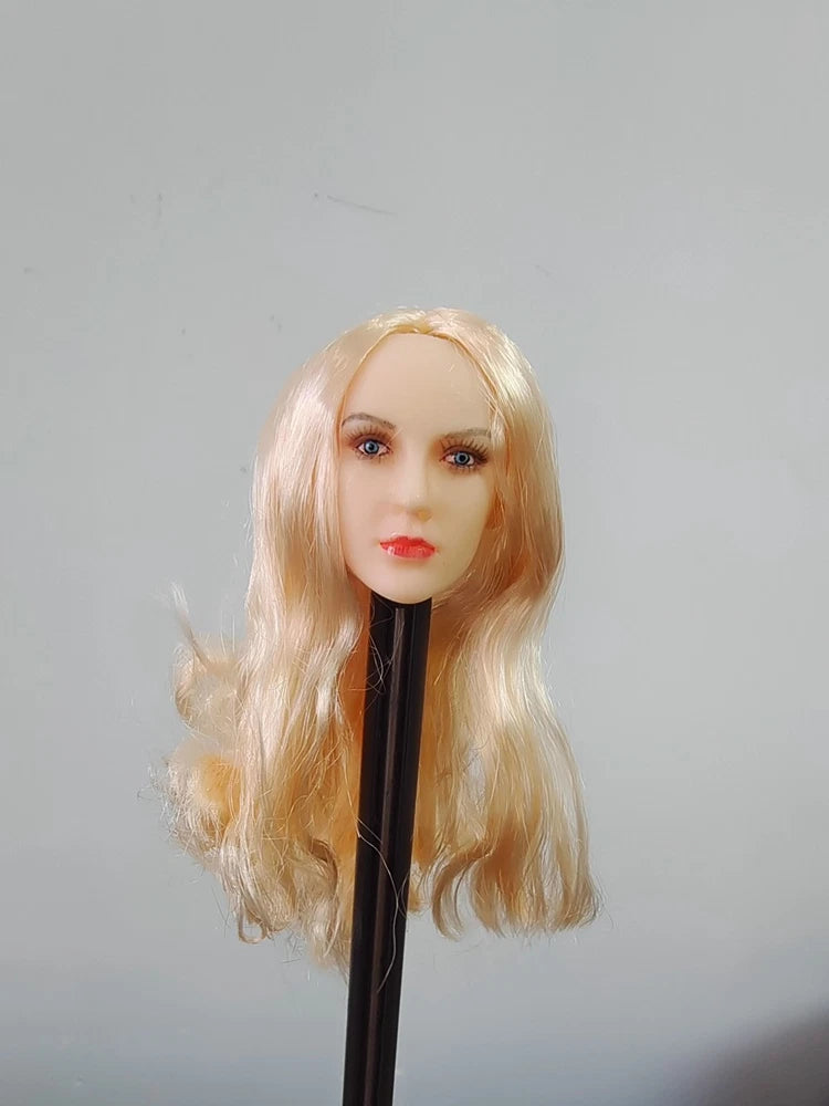 1/6 Scale Cruls Hairs Monica Beauty Head Carving Model For 12" Ph Action Figures Model
