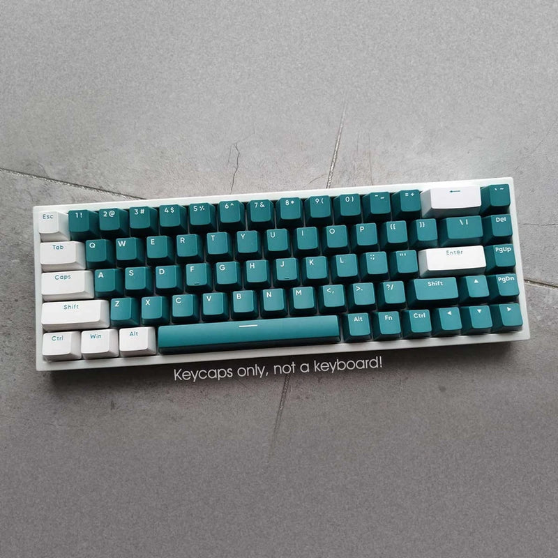 Dual Color Green White PBT Double Shot Keycaps Set fit MX Mechanical Keyboards Model