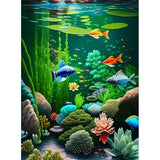 5D Fish Diamond Art Kits for Adults, DIY Marine Life Diamond Painting Model