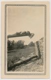 SEXY SWIMSUIT WOMAN SLEEPING on COUNTRY DIVING BOARD vtg 1920's VOYEUR photo Model