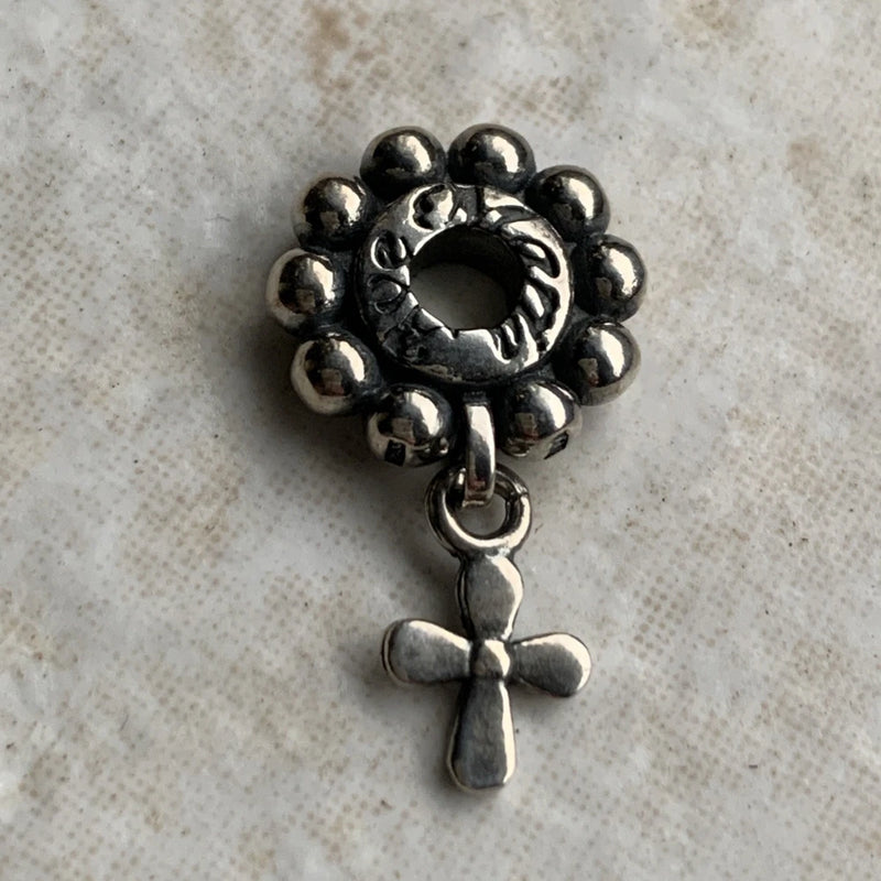 Trollbeads Sterling Rosary Bead ~ Crucifix~ Ten Grains ~ Pray ~ Halloween LAA Charms