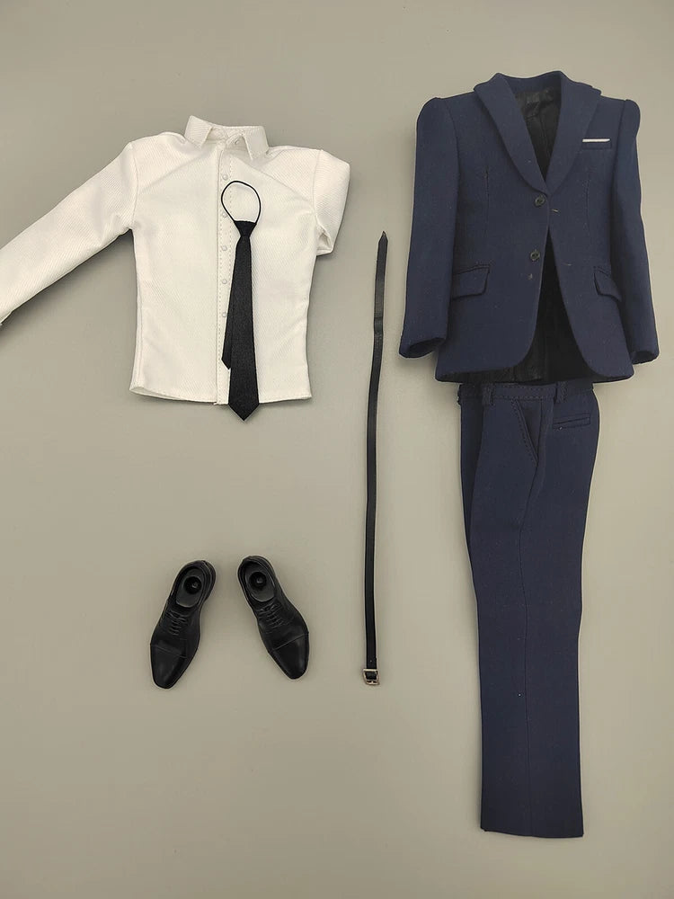 MK200 1/6 Scale Dark Blue Suit Clothes Model for 12" Male Narrow Body Model