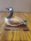 Canada Goose Collectible Ceramic Figurine Sculpture on Wooden Base Display Decor Model