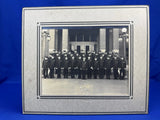 1920's FIRE Department Photo, 34 Firemen ~ Mounting Board 13 7/8