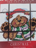Janlynn Christmas Traditions Santa Teddy Bear in Window Cross Stitch Kit 301896 Model