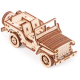 Mechanical Wood Trick wooden 3D puzzle Jeep Model Car Self-Assembly set Model