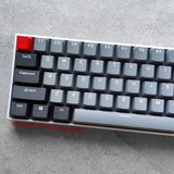 Gray Red Dolch PBT Doubleshot Keycaps Set 104 for Cherry MX Mechanical Keyboards Model