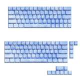 64/74Pcs Ice Blue Keycap Original Profile Side Print Keycap for 60 80 61/64/68 Model