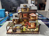 DIY Dollhouse kit already assembled oriental garden with house Model