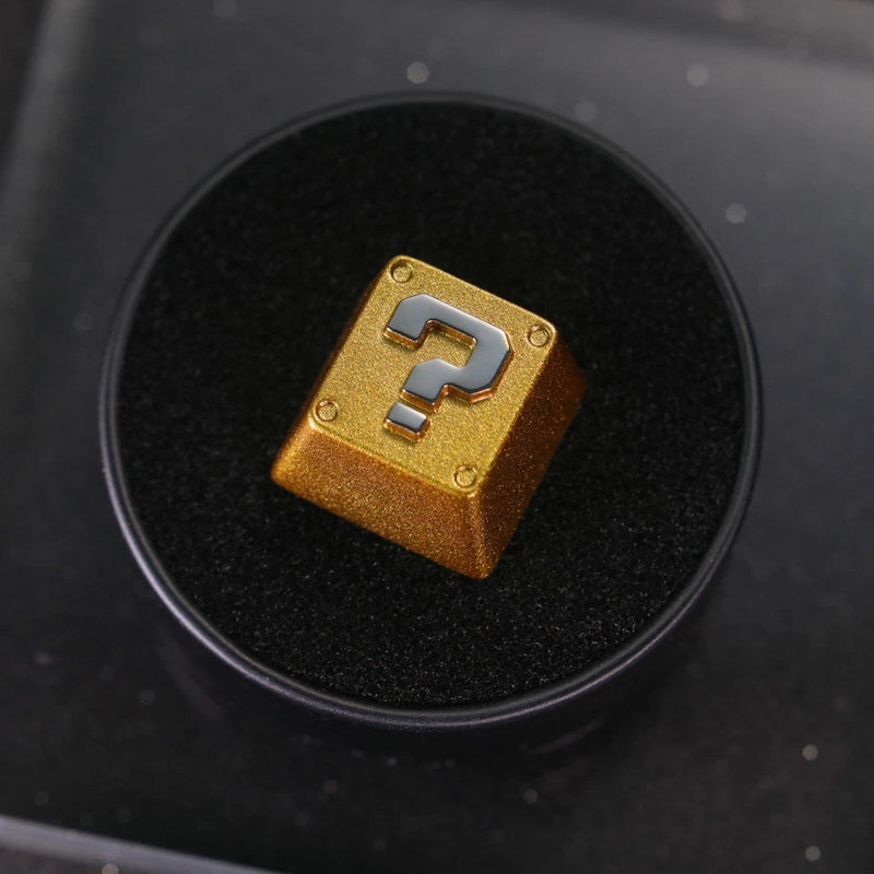 Question Mark R4 Zinc Alloy Keycap Metal Key Cap For MX Mechanical Keyboard Model
