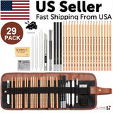 29PCS Professional Drawing Artist Kit Set Pencils And Sketch Charcoal Art Tools Model