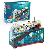 Titanic Sink and Break in Half Building Blocks Set, 247 PCs Ship Model Kit Model