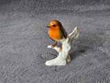 Vintage Goebel W Germany Porcelain Robin Bird Figurine Rotkehlchen 3.5" Model