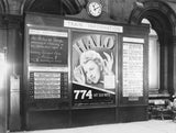 Old Train Photo Notice Board St Pancras Station London Second World War 1939 Model