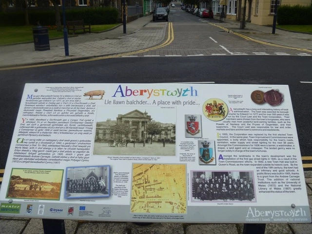 Photo A2 Aberystwyth information [2] An information board outside the li c2015 Model