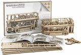 Wooden City London Double Decker Bus Mechanical Model Kit  Project - without box Model