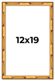 12x19 Frame Gold Bamboo Solid Wood Picture Frame | 1 Inch Moulding Width | Inter Model