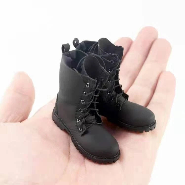 1/6 Combat Boots Martin PU Leather Shoes Model Fit 12'' Male Action Figure Model