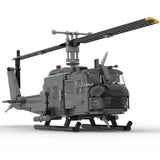 Modubrix Mocs Building Blocks UH-1H Iroquois Huey Helicopter Set Bricks Toys Kit Model