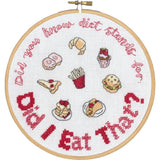Permin counted cross stitch kit with hoop "Diet", Diam. 20cm, DIY, 92-9716 Model