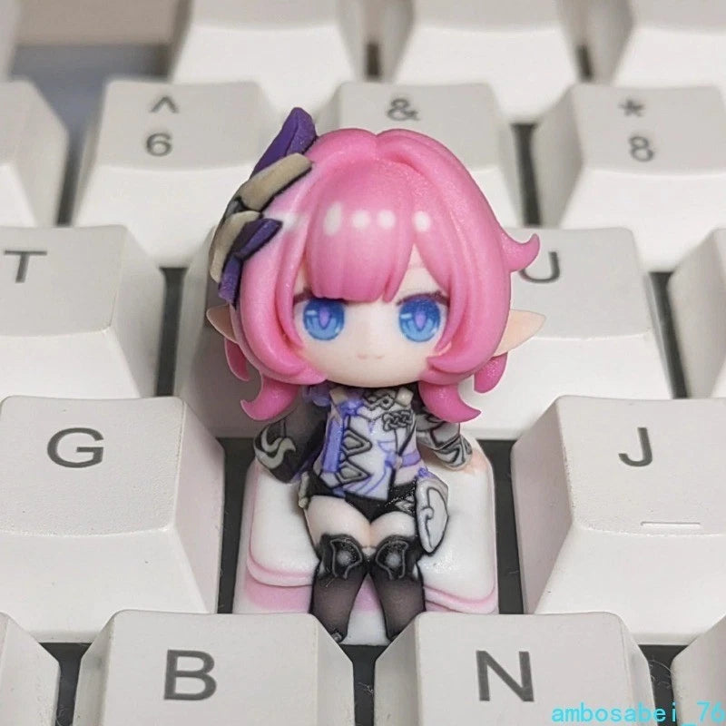 In Stock "Honkai Impact 3" Elysia - Keyboard Keycap Set (Keyboard Not Included) Model