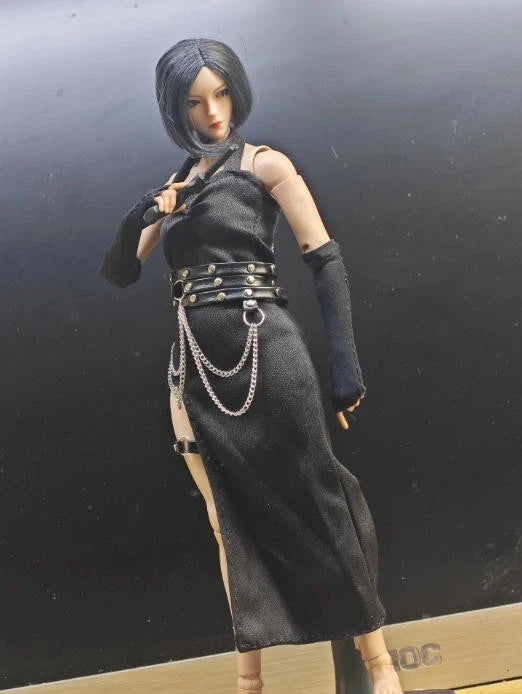 1/6 Female Halter-neck High-slit Dress Costume Model For 12'' Action Figures Model