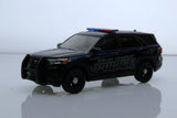 2023 Ford Explorer Shelby Township Michigan Police Car 1:64 Scale Diecast Model Model