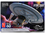 SKILL 2 MODEL KIT USS ENTERPRISE NCC-1701-B "STAR TREK" 1/1000 BY AMT AMT1560 M Model